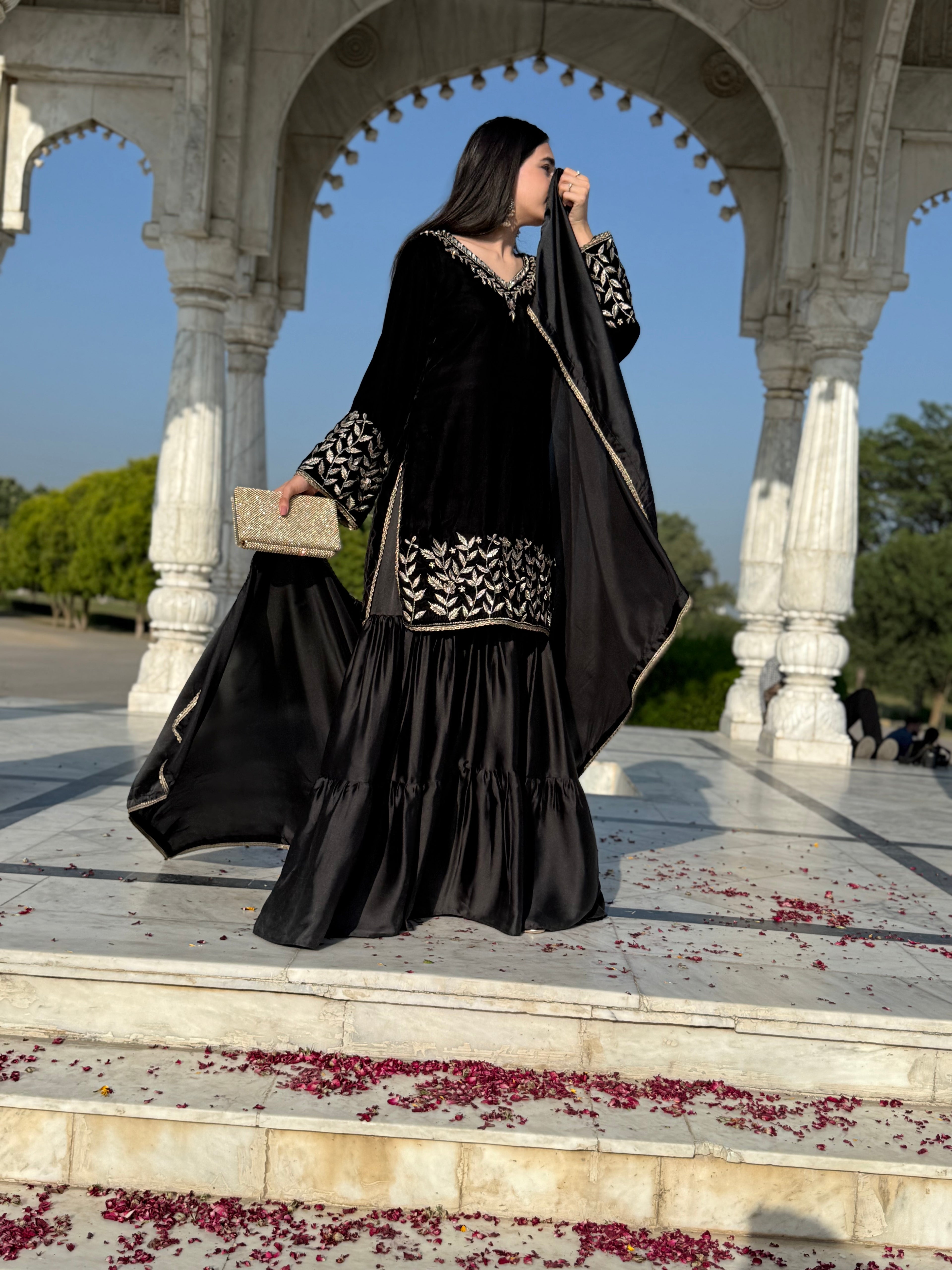 Black Velvet Formal Dress