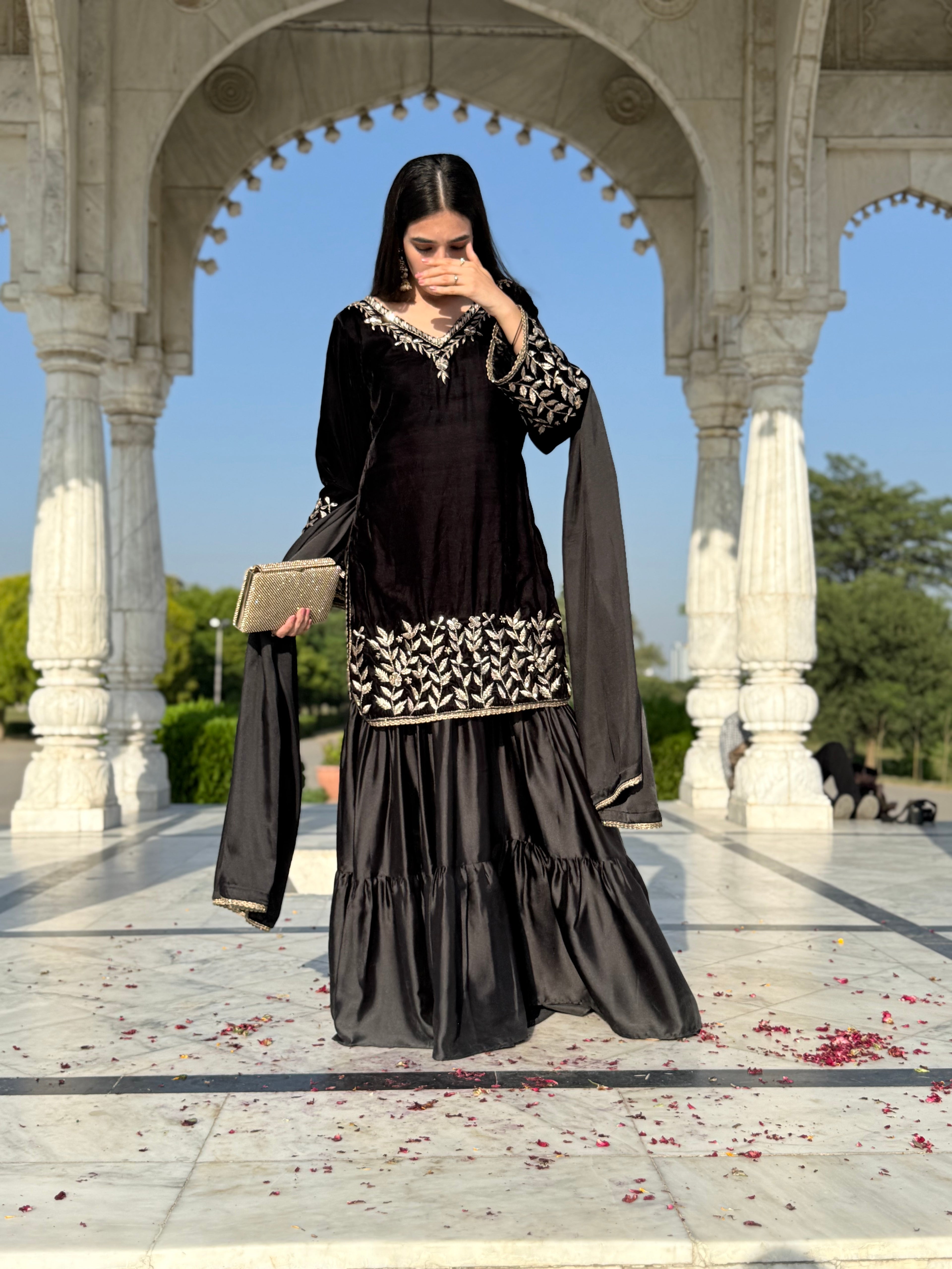 Black Velvet Formal Dress