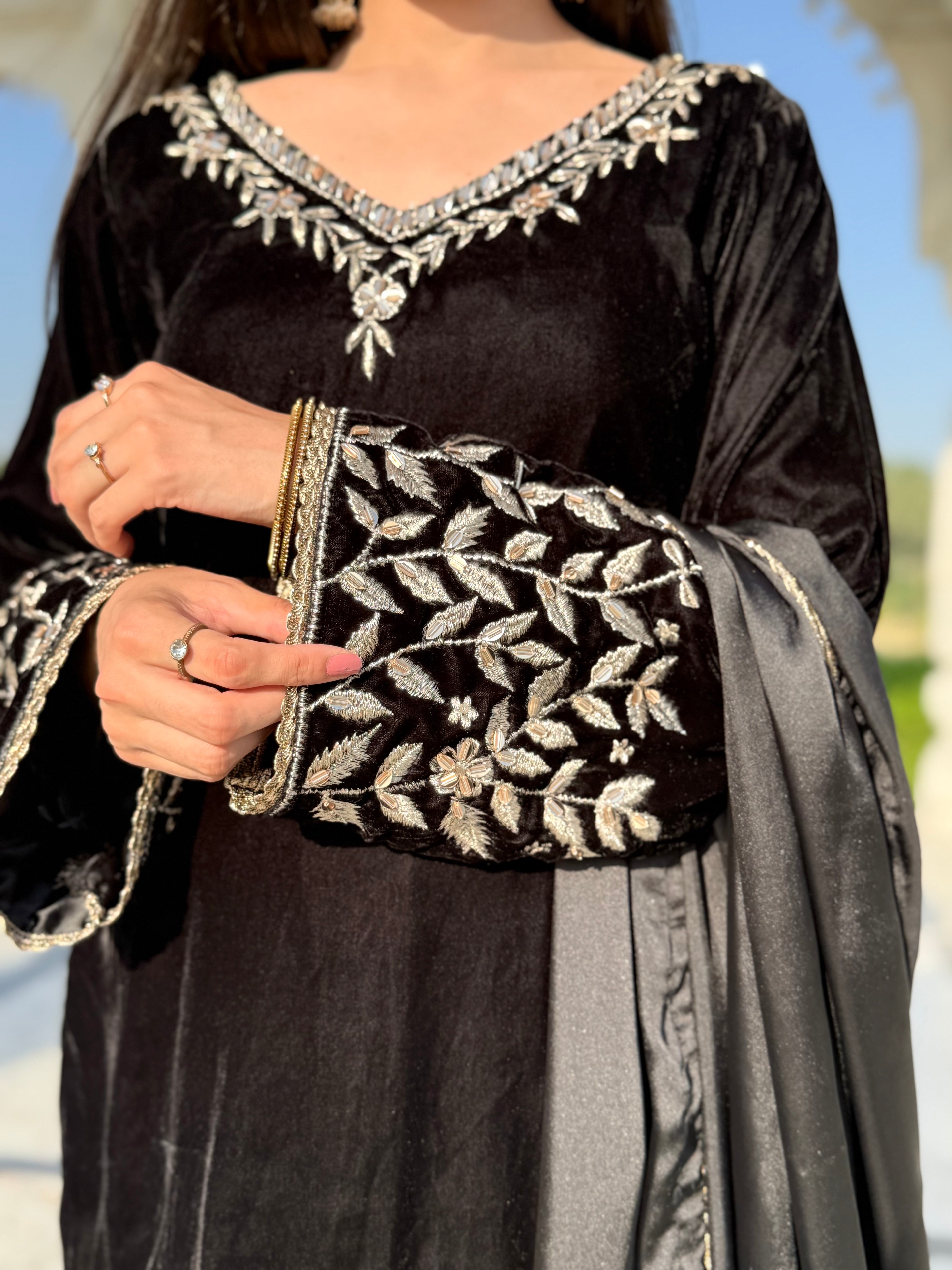 Black Velvet Formal Dress