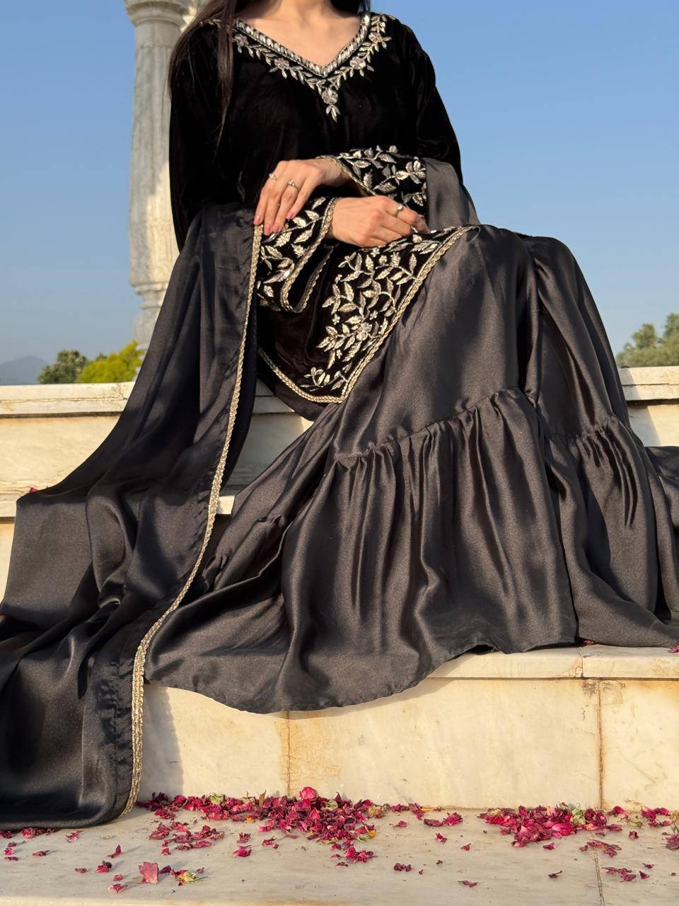 Black Velvet Formal Dress  Ayeshem
